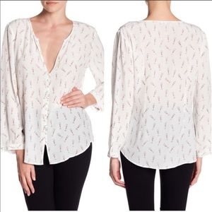 Joie Champagne Glass Silk Blouse - NWT Size XS